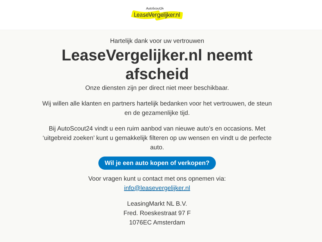 Leasetrader.nl gestopt: Wat nu voor wie zijn leasecontract wil overdragen?